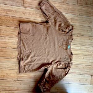 Roller Rabbit XS Tan Cotton three-quarter sleeved top